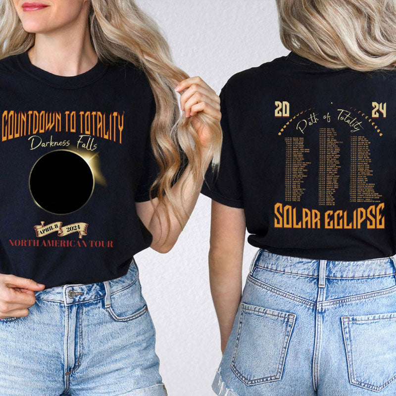 Countdown To Totality Teacher Two Sided T-Shirt 2MAT88