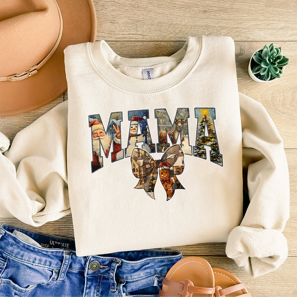 Retro Mama Claus Png, Coquette Christmas Mama PNG, Vintage Christmas PNG, Santa Claus png, Christmas Varsity, Merry Christmas png S158