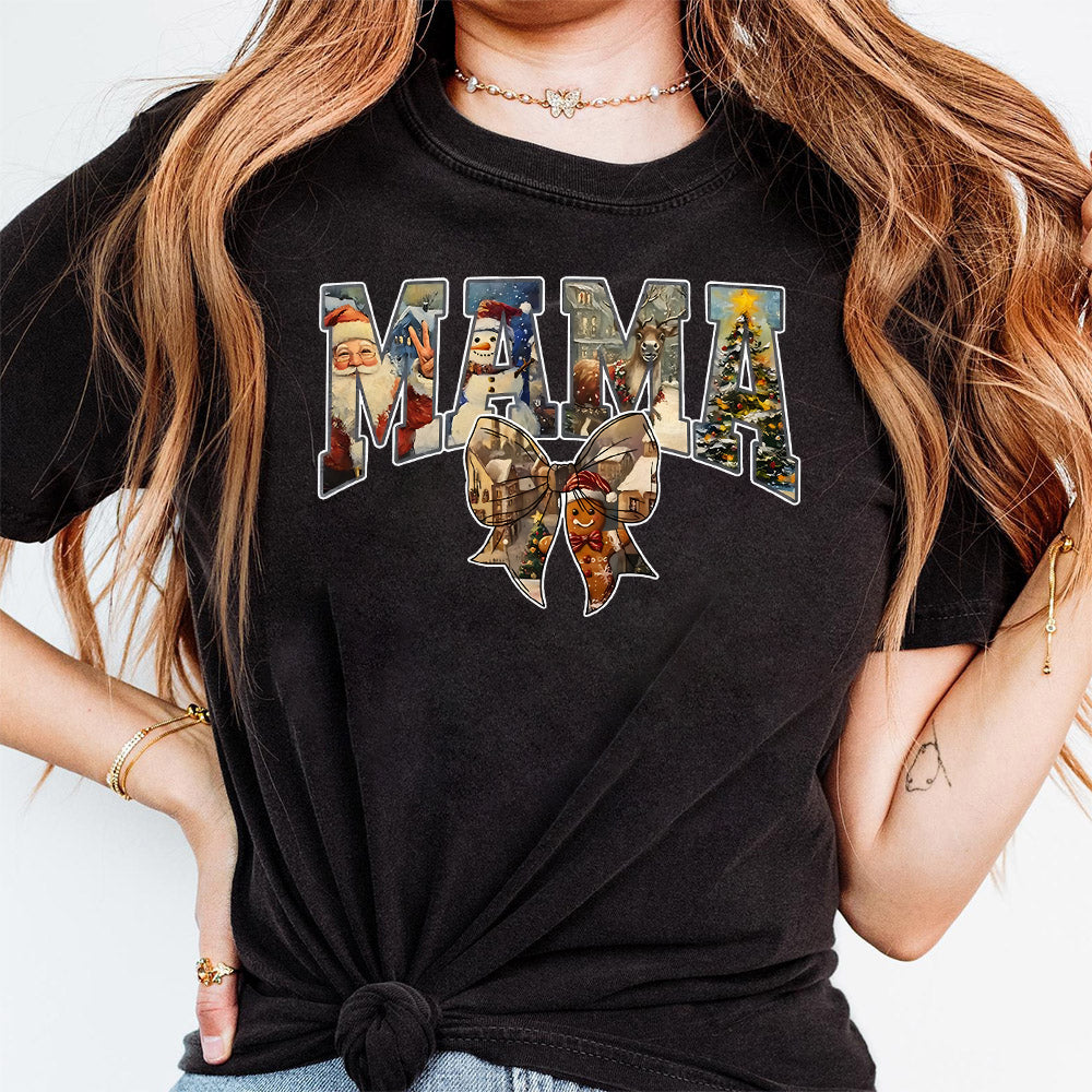 Retro Mama Claus Png, Coquette Christmas Mama PNG, Vintage Christmas PNG, Santa Claus png, Christmas Varsity, Merry Christmas png S158