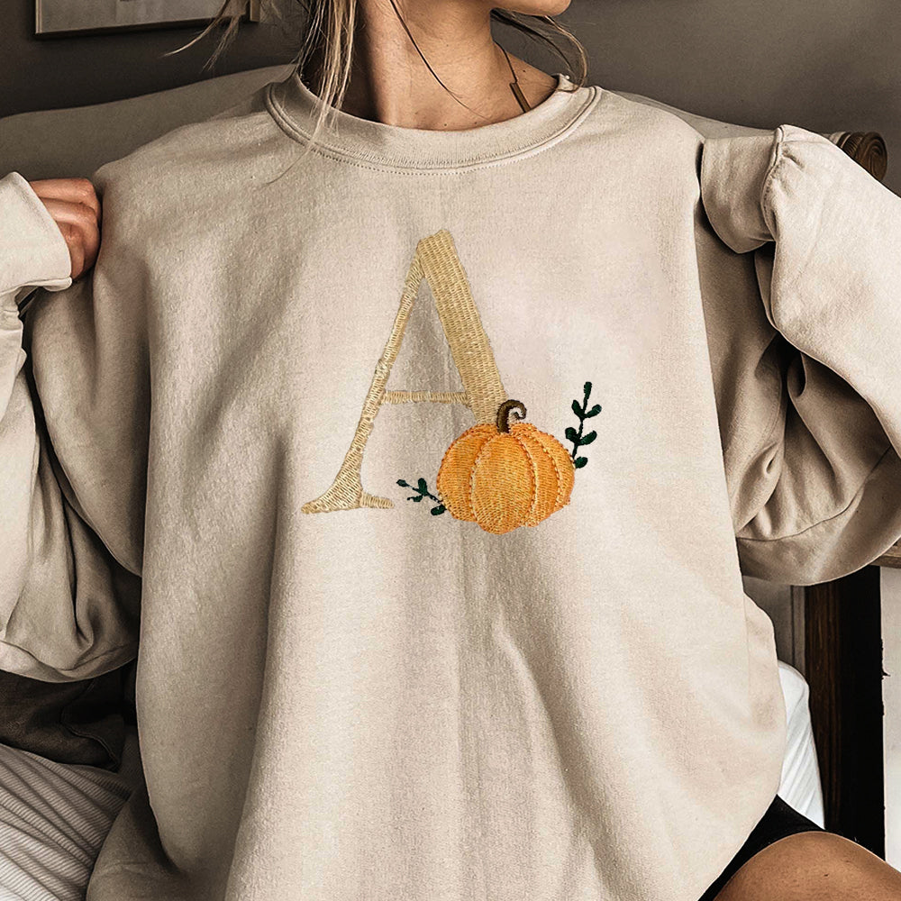 Pumpkin Fall Monogrammed Oversized Halloween Boo Kids Toddler Baby Sweater FB2708
