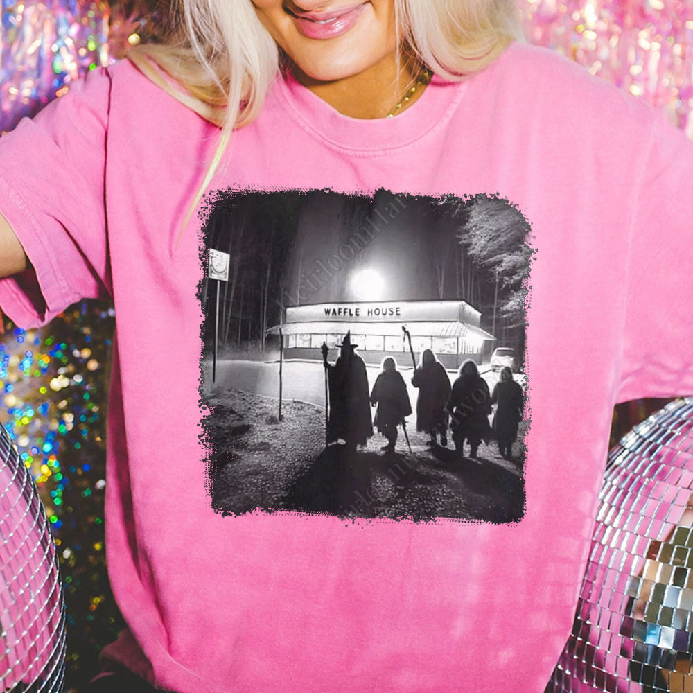 Halloween Gandalf Fellowship at Waffle Restaurant Shirt, Lord Of The Ring T-Shirt, Middle Earth Tee, Gandalf T-Shirt, Book Lovers Gift DDD