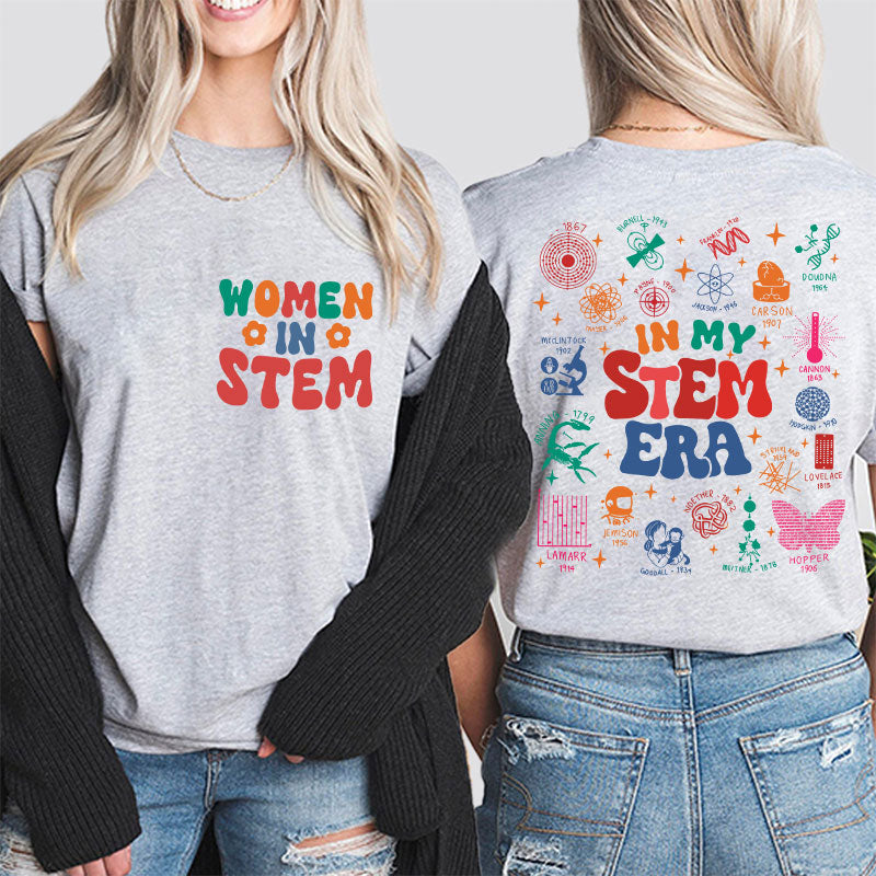 Cool Science In My Stem Era Teacher Two Sided T-Shirt 2MAT88