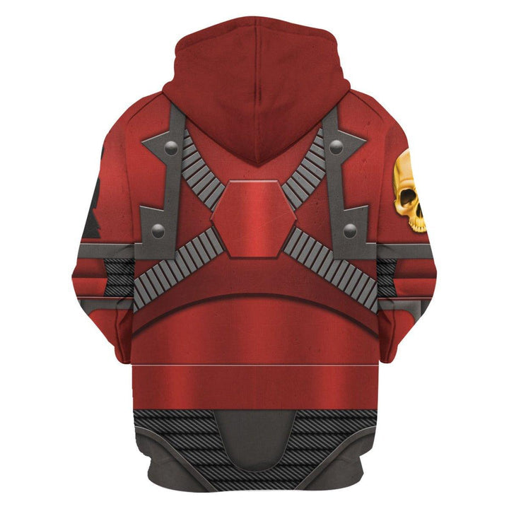 Red Corsairs Warband Colour Scheme Warhammer Costume Hoodie Jogger, Red Corsairs Warband Colour Scheme Space Marines Cosplay 3D Hoodie Pants, Warhammer 3D Tracksuit, Warhammer Game Outfit