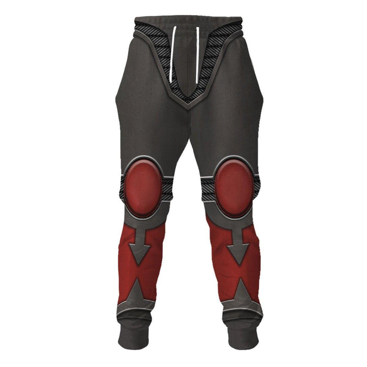 Red Corsairs Warband Colour Scheme Warhammer Costume Hoodie Jogger, Red Corsairs Warband Colour Scheme Space Marines Cosplay 3D Hoodie Pants, Warhammer 3D Tracksuit, Warhammer Game Outfit