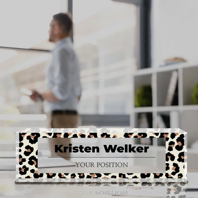 Desk Name Plate Personalized, Custom Acrylic Name Plates For Desk, Office Desk Decor For Women Men, Personalized Desk Name Plate Appreciation Gifts For Boss Lady, Teacher CT2T8