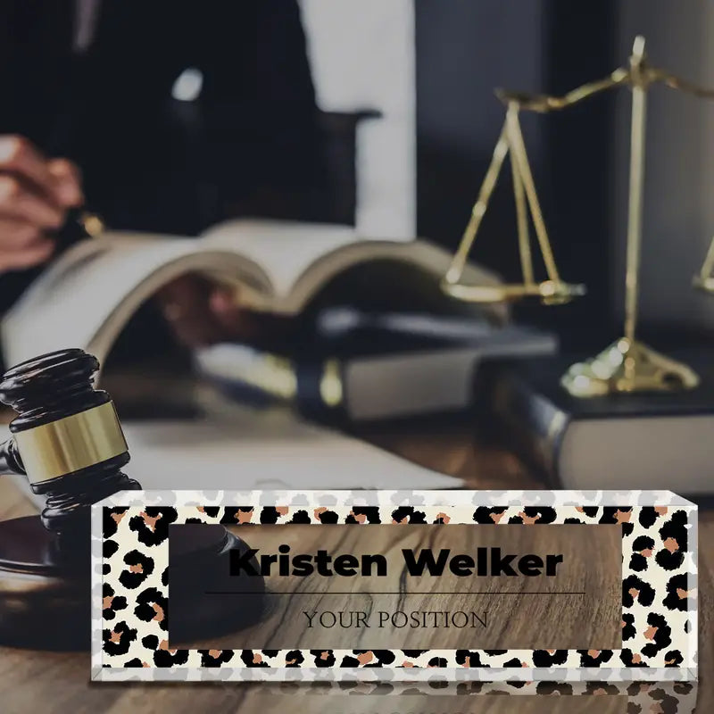 Desk Name Plate Personalized, Custom Acrylic Name Plates For Desk, Office Desk Decor For Women Men, Personalized Desk Name Plate Appreciation Gifts For Boss Lady, Teacher CT2T8