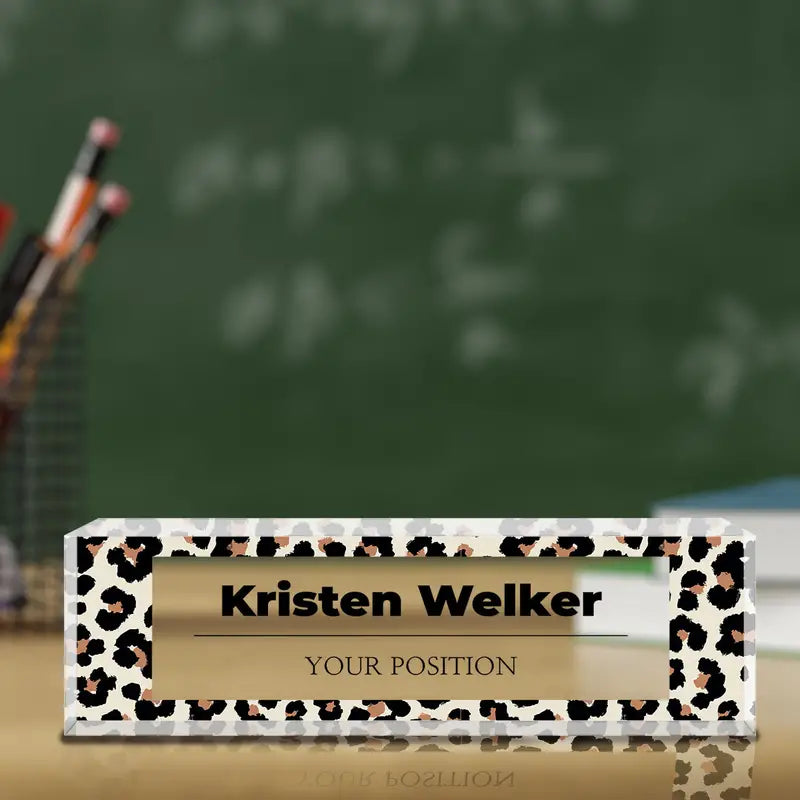 Desk Name Plate Personalized, Custom Acrylic Name Plates For Desk, Office Desk Decor For Women Men, Personalized Desk Name Plate Appreciation Gifts For Boss Lady, Teacher CT2T8
