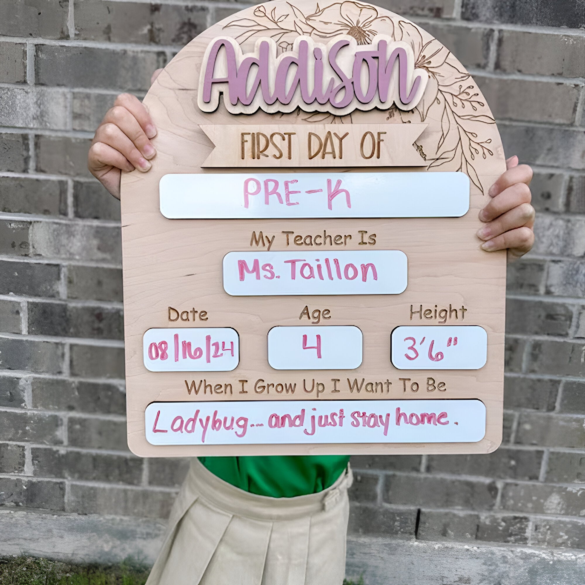 Personalized Interchangeable Back to School Sign scsign1