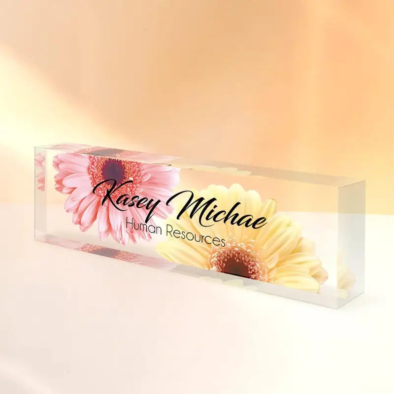 Custom Acrylic Desk Name Plate - Personalized Office Decor For Men & Women, Ideal Gift For Boss, Teacher, Nurse, Employee, Coworker Office Decoration For Office Desk Decor CT2T8