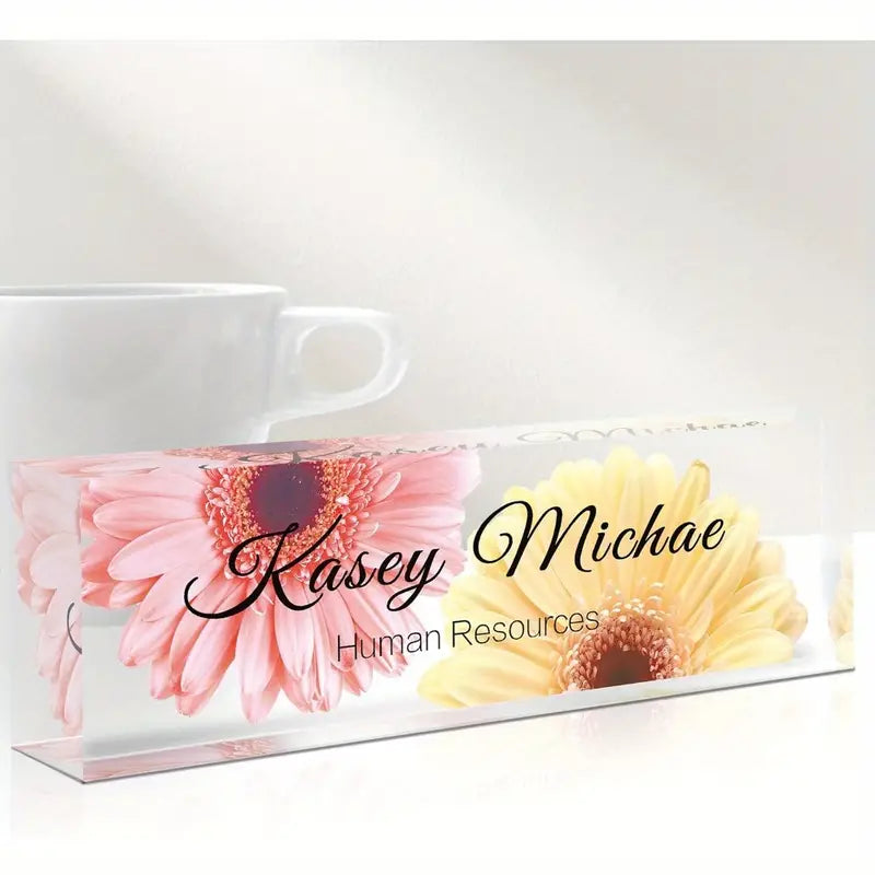 Custom Acrylic Desk Name Plate - Personalized Office Decor For Men & Women, Ideal Gift For Boss, Teacher, Nurse, Employee, Coworker Office Decoration For Office Desk Decor CT2T8