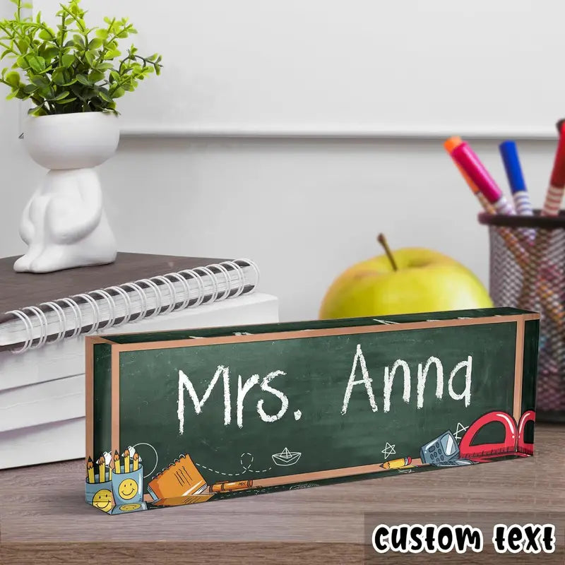 Custom Acrylic Desk Name Plate - Personalized Office Decor For Men & Women, Ideal Gift For Coworkers, Boss, Teachers, And Social Workers CT2T8