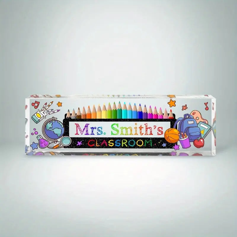 Custom Acrylic Desk Name Plate - Personalized Office Decor For Men & Women, Ideal Gift For Coworkers, Boss, Teachers CT2T8