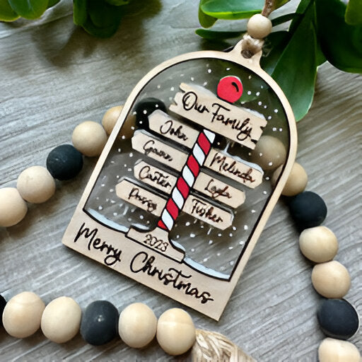 Family Christmas Ornament - Personalized Family Name - Christmas 2024 - Christmas Gift For Family Members, Friends ORN2809