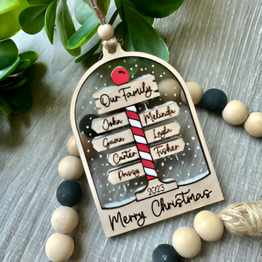 Family Christmas Ornament - Personalized Family Name - Christmas 2024 - Christmas Gift For Family Members, Friends ORN2809