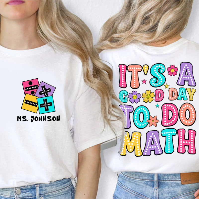 Personalized Happy To See Your Face Teacher Two Sided T-Shirt 2MAT68