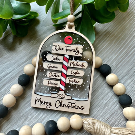 Family Christmas Ornament - Personalized Family Name - Christmas 2024 - Christmas Gift For Family Members, Friends ORN2809