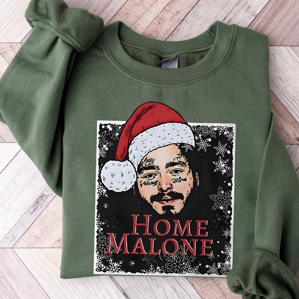 Home Malone Sweatshirt, Ugly Christmas Sweathirt, Funny Christmas Sweathirt, Home Alone Sweathirt,Ghost Malone Shirt SP2809 14