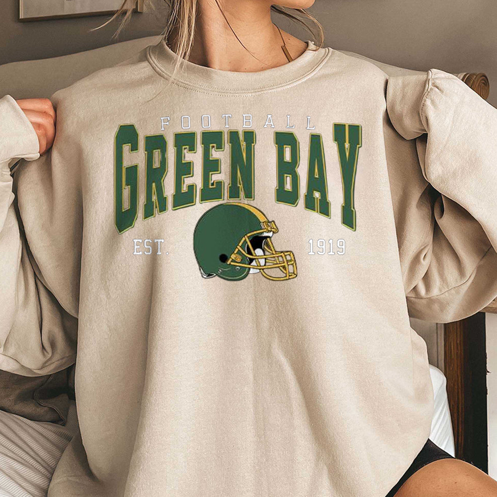 Green Bay Football Vintage Style Sweatshirt, Green Bay Shirt Retro Style 90s Unisex Crewneck, Graphic Tee Gift For Football Fan Sport BBB
