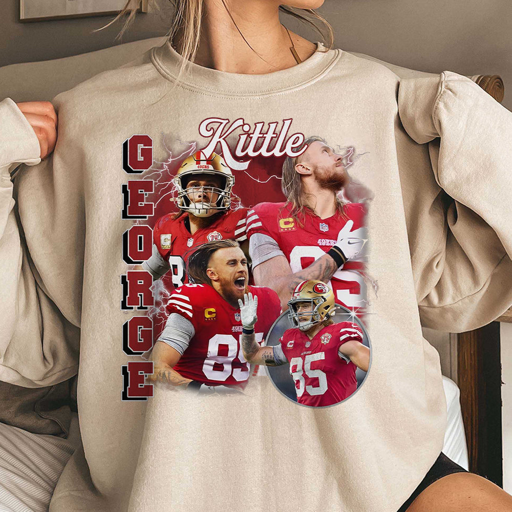 George Kittle 90s Vintage Bootleg T-Shirt, George Kittle shirt, Vintage Oversized Sport Tee, Retro American Football Bootleg Gift CCC