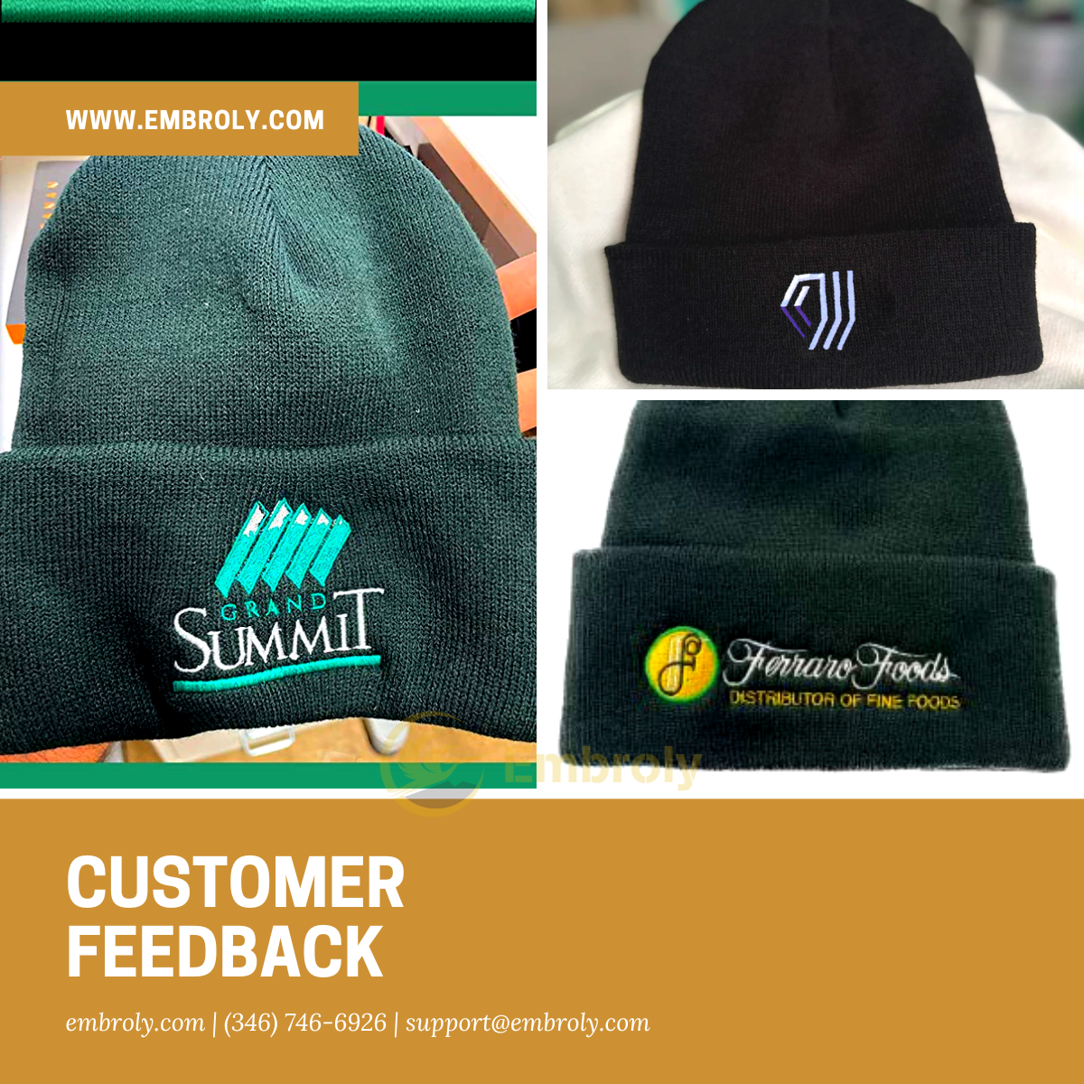 Custom Emmbroidered Beanie With Logo, Personalized Your Own Beanie With Your Logo EM1