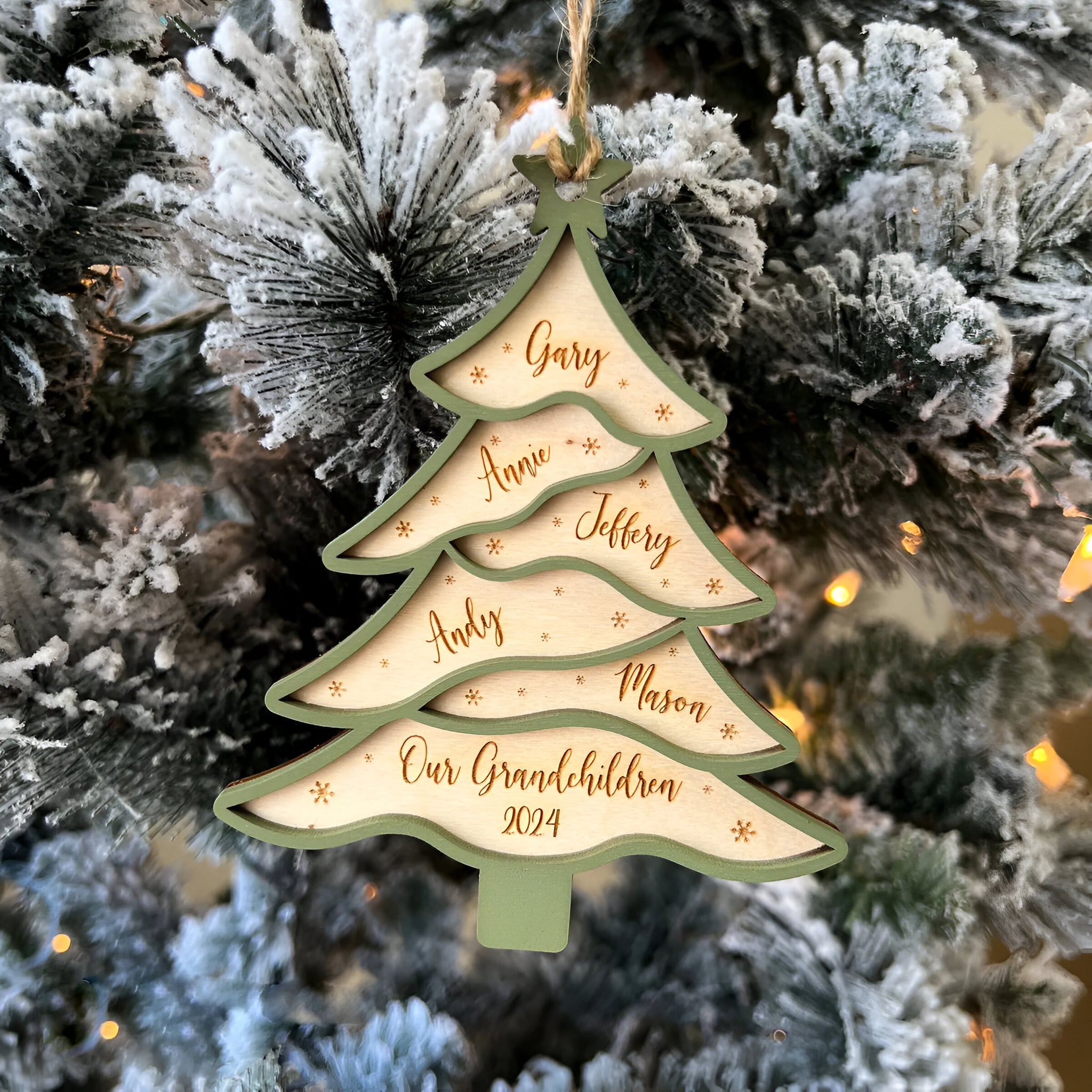 Family Christmas Gift - Our Family  Grand Children Christmas Ornament, Personalized Family Ornament, Christmas Keepsake, Christmas Gift ORN2809