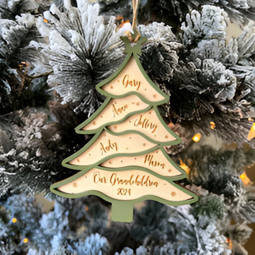 Family Christmas Gift - Our Family  Grand Children Christmas Ornament, Personalized Family Ornament, Christmas Keepsake, Christmas Gift ORN2809