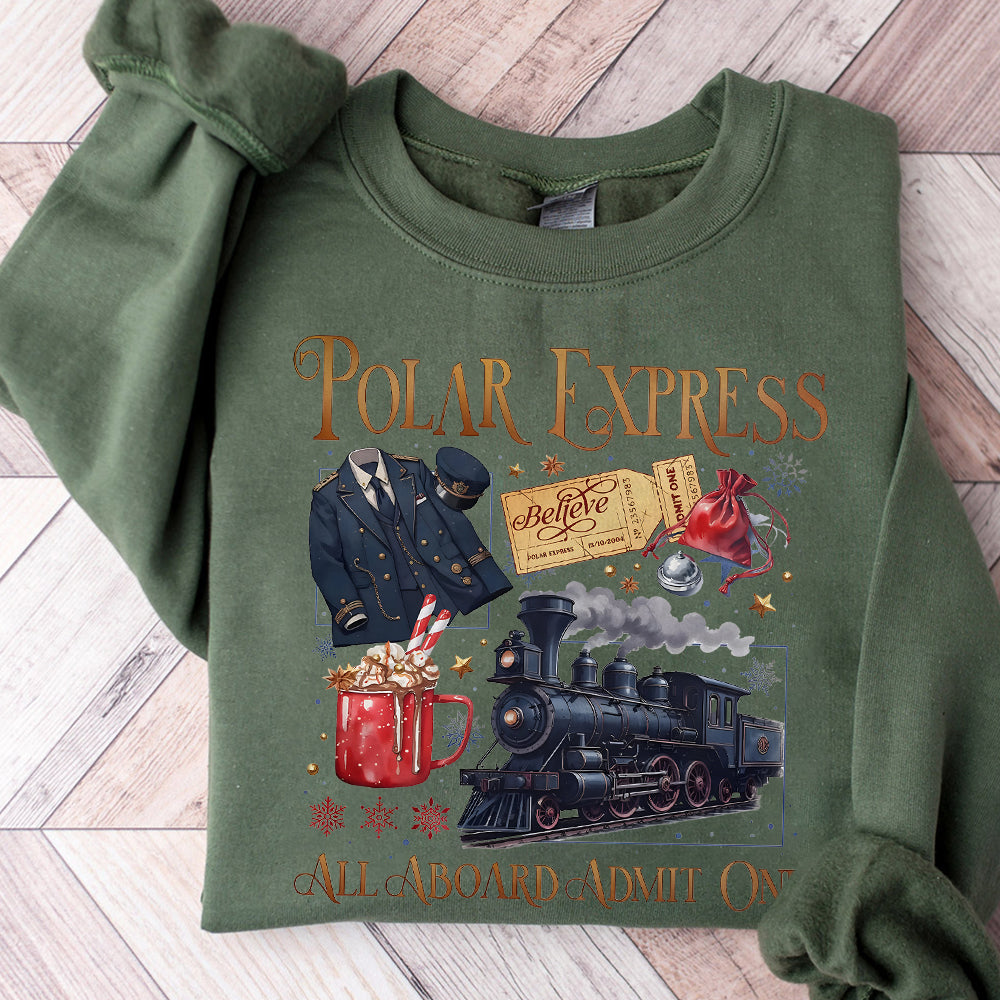 Polar Express PNG Digital Download, Funny Christmas PNG Clip Art, North Pole Magic, Christmas Gift For Family, Xmas Shirt Designs S160