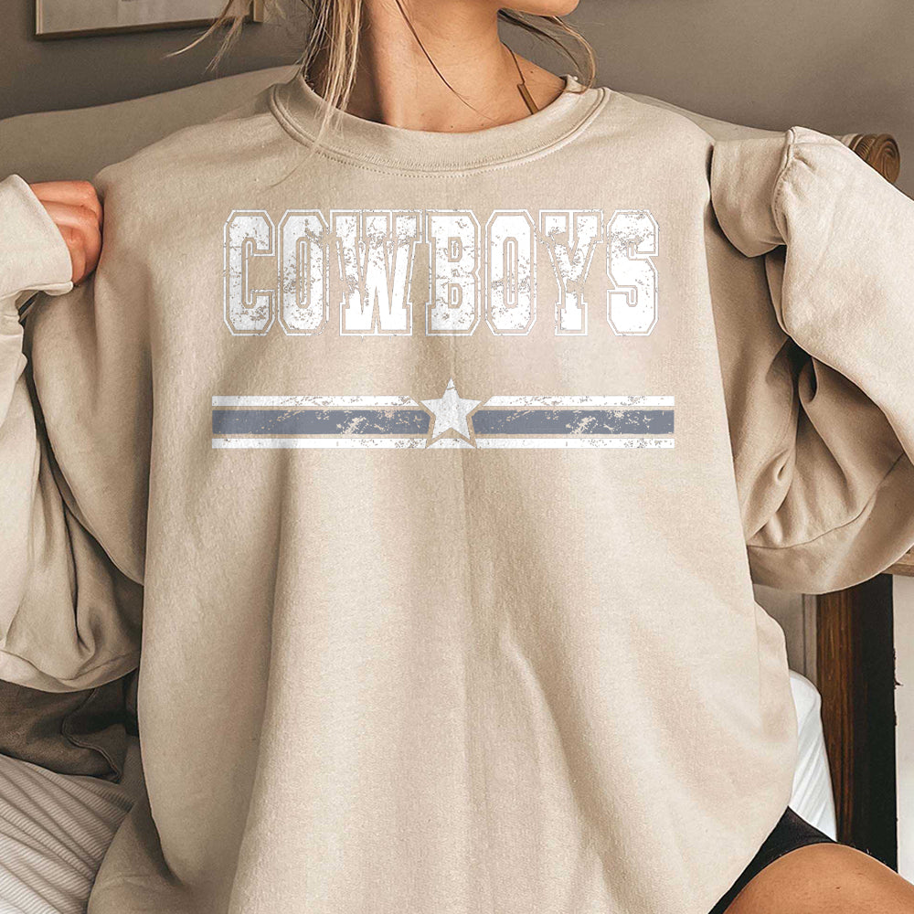 Cowboys Football Sweatshirt, Dallas Cowboys Game Day Shirt, Dallas Fan Apparel, Football Season Sweater, Cowboys Fan Gift, Vintage Cowboys 1 AAA TDCAO