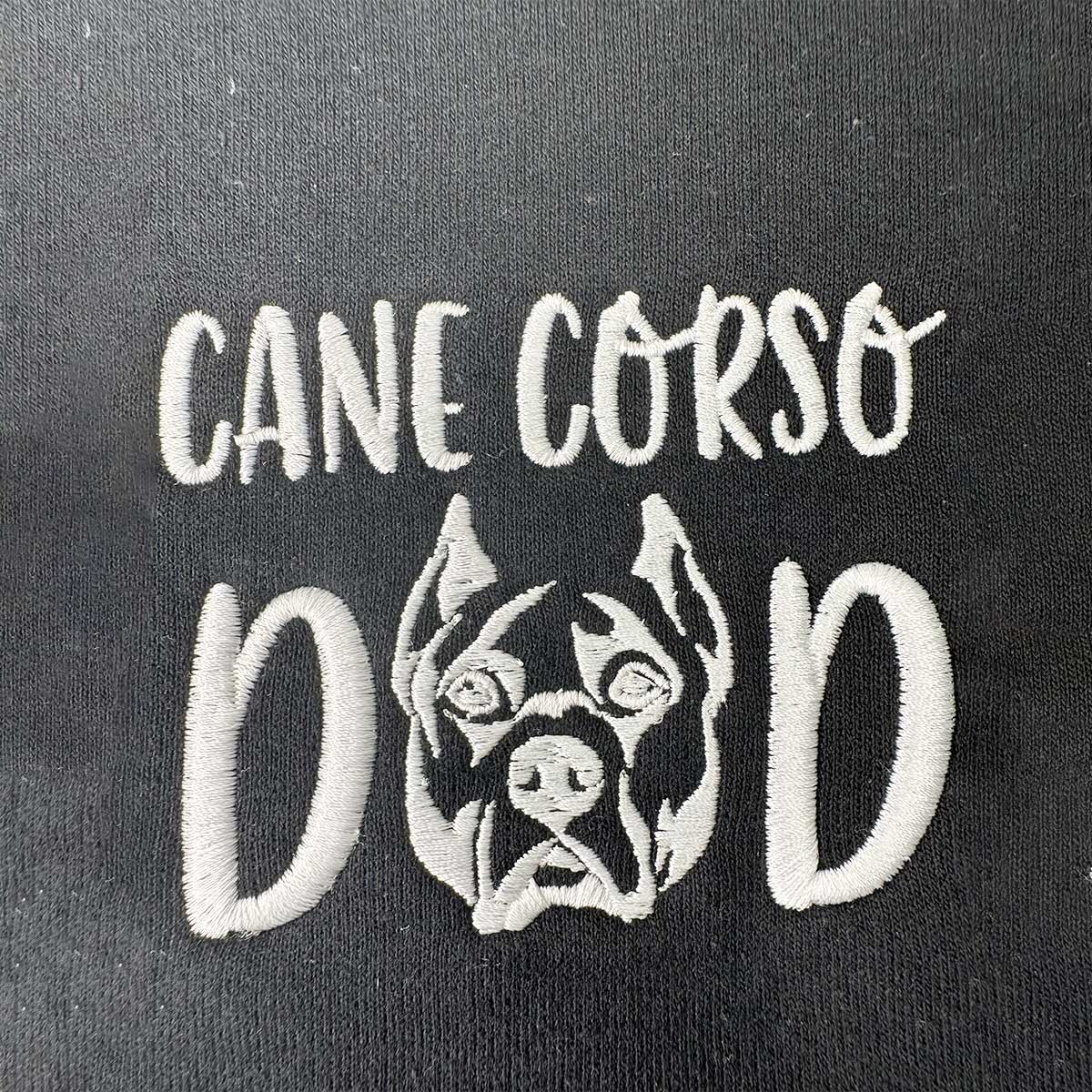 Custom Cane Corso Dog Dad Embroidered Hoodie, Personalized Hoodie with Dog Name, Cane Corso Gifts Dog Lovers em5