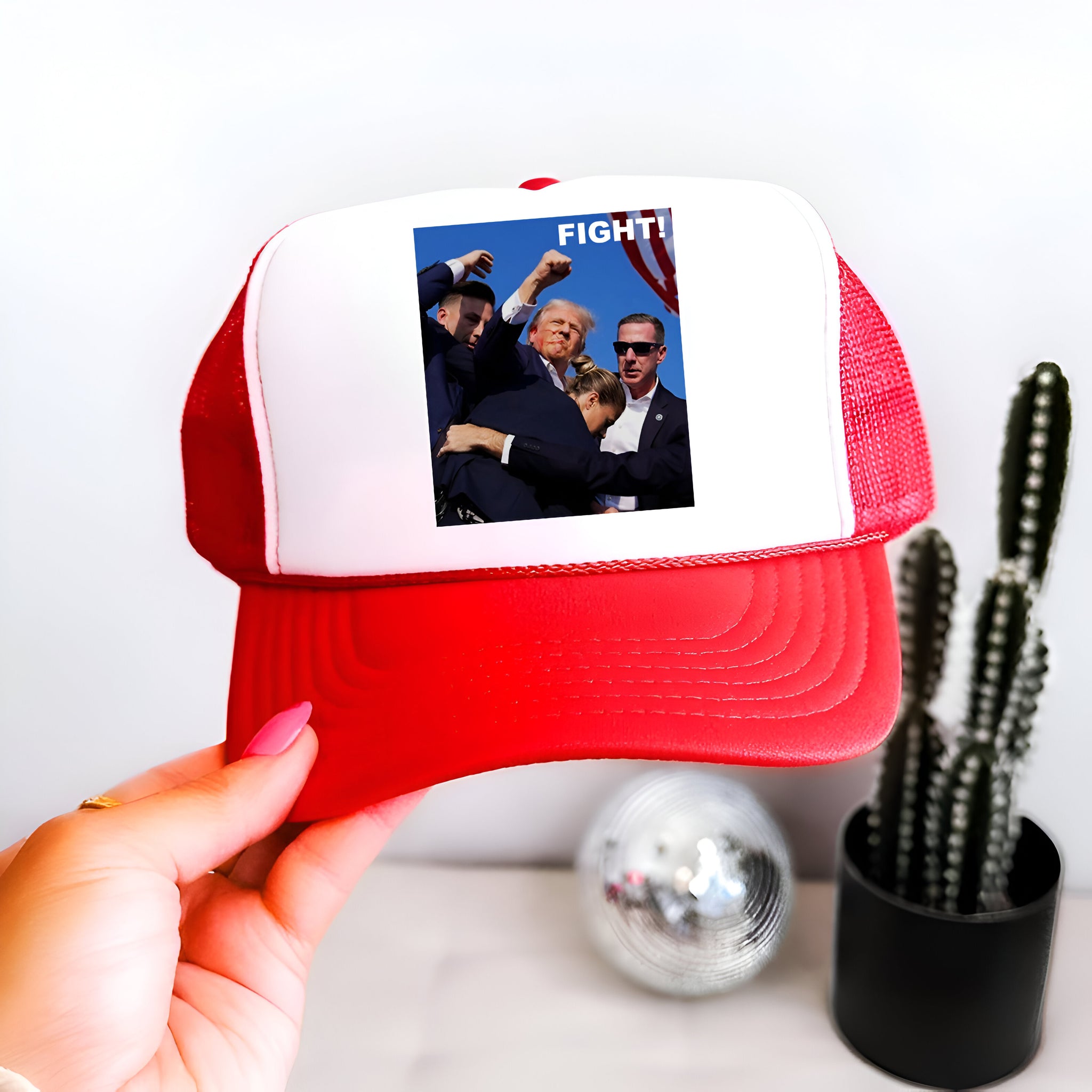 Fight Donald Trump Trucker Hat, I Will Fight Trump, I Stand With Trump, Make America Great Again, Donald Trump Trucker Hat, Trump Trucker Hat Tu1 1