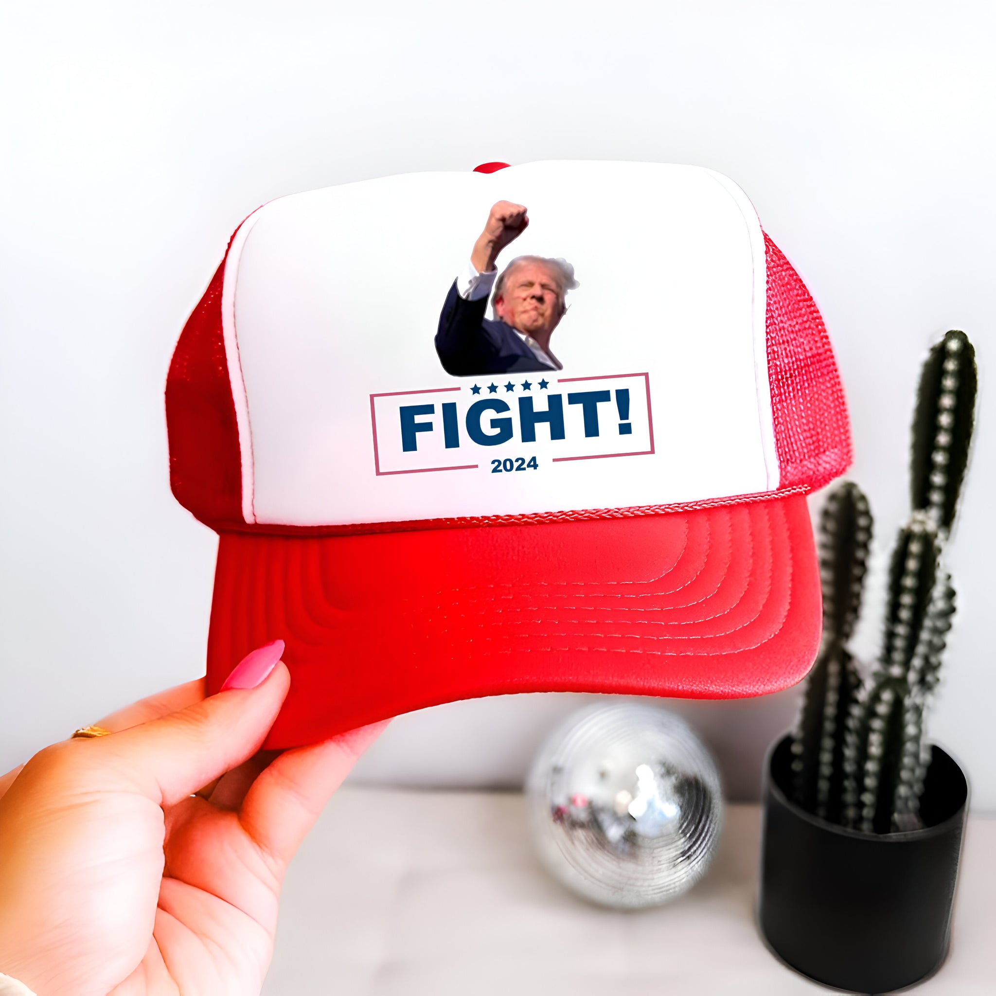 Fight Donald Trump Trucker Hat, I Will Fight Trump, I Stand With Trump, Make America Great Again, Donald Trump Trucker Hat, Trump Trucker Hat Tu1 3