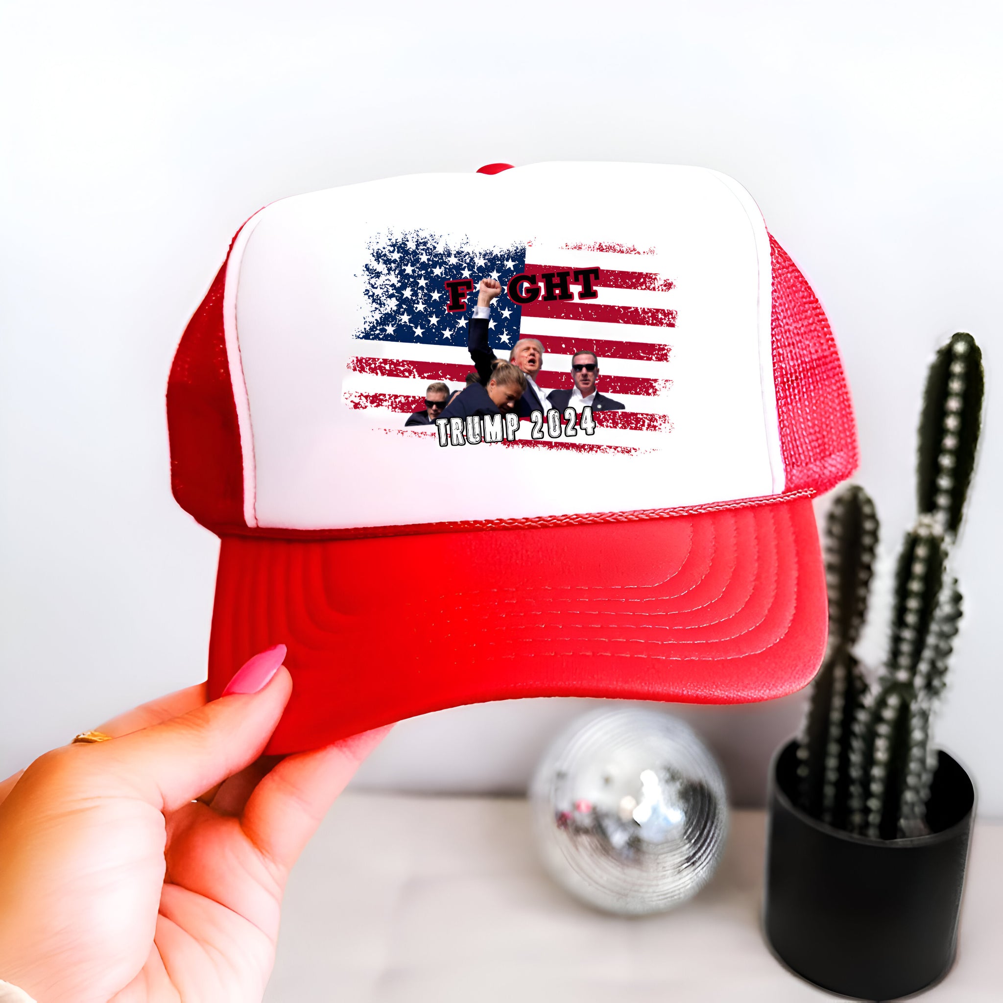 Fight Donald Trump Trucker Hat, I Will Fight Trump, I Stand With Trump, Make America Great Again, Donald Trump Trucker Hat, Trump Trucker Hat Tu1 4