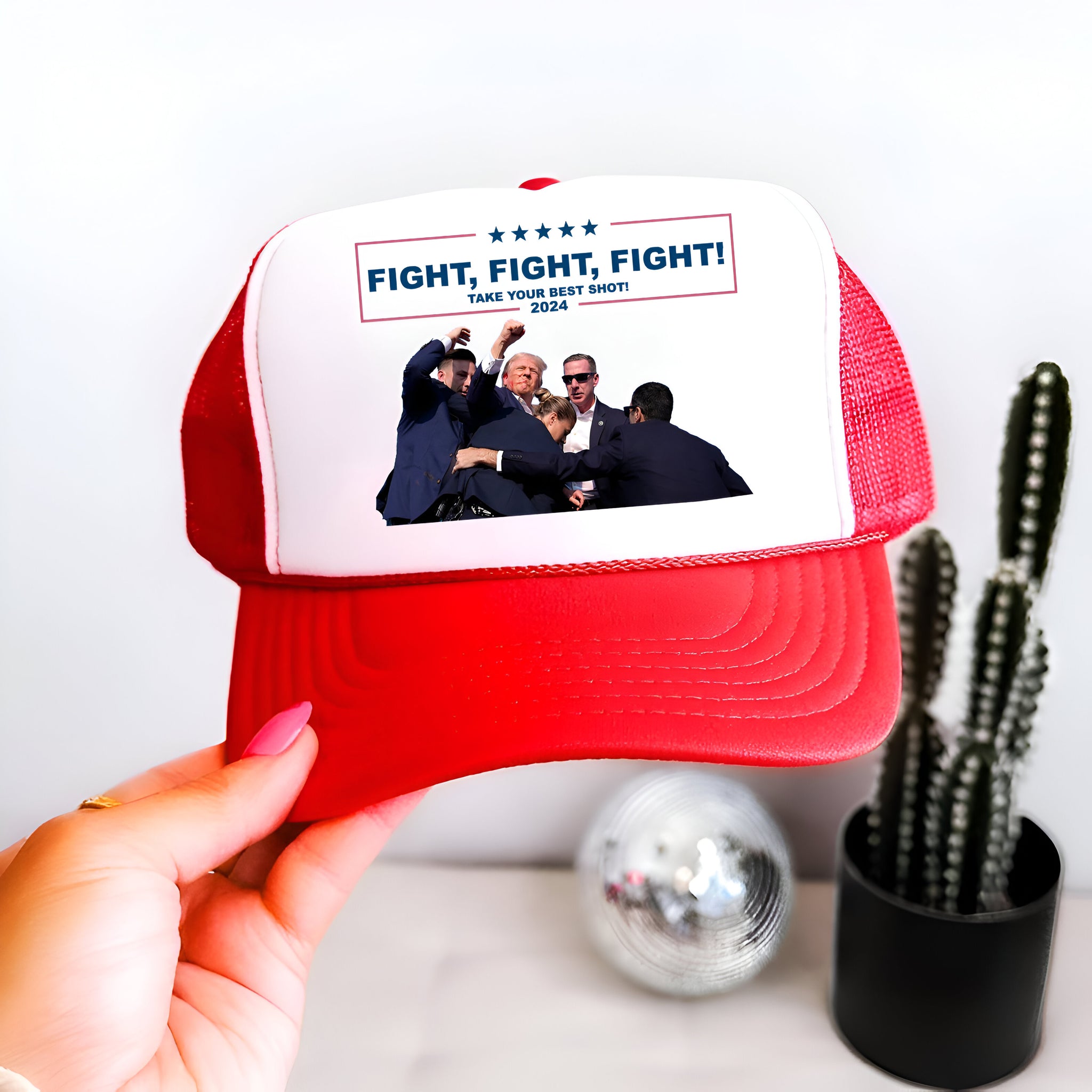 Fight Donald Trump Trucker Hat, I Will Fight Trump, I Stand With Trump, Make America Great Again, Donald Trump Trucker Hat, Trump Trucker Hat Tu1 7