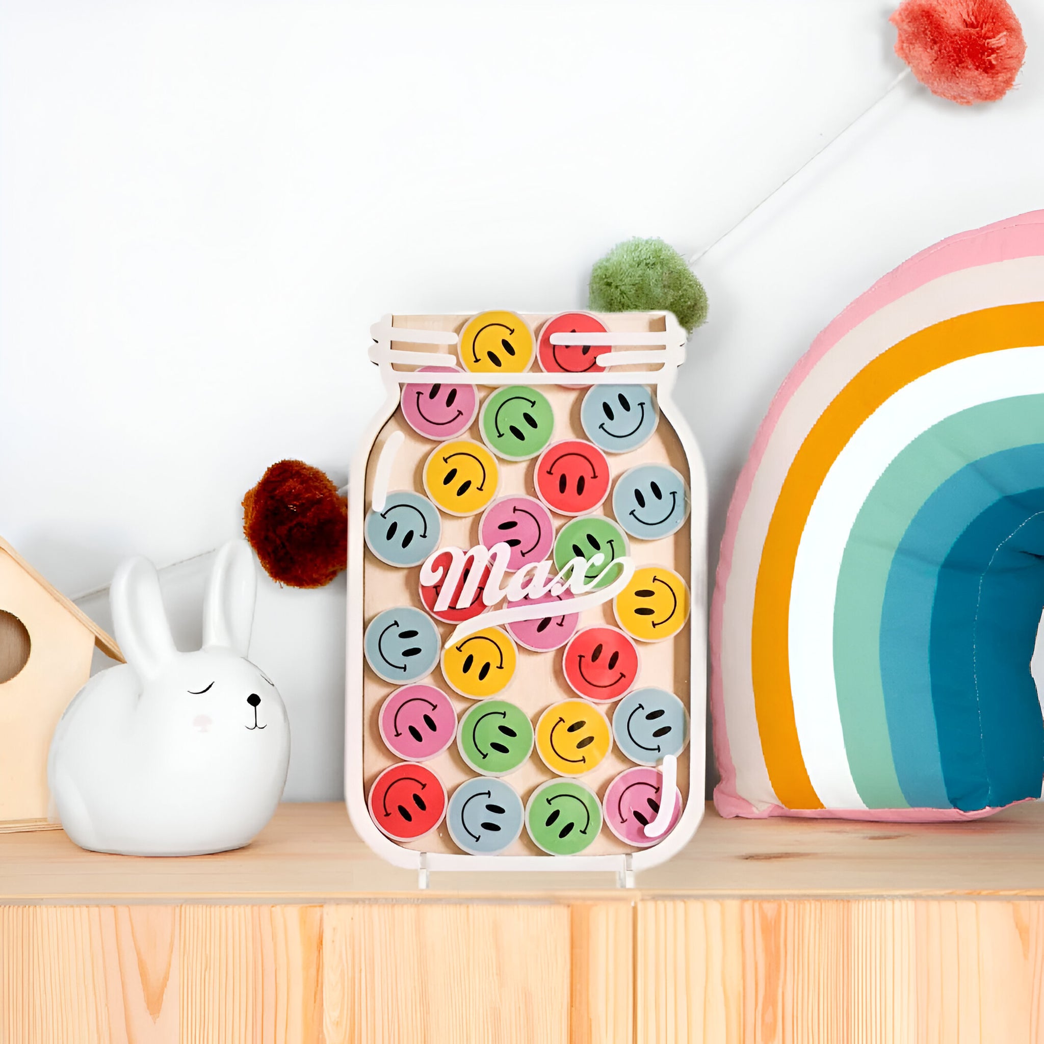 SMILEY FACE JAR REWARD JAR TOKENS, PERSONALIZED REWARD JAR, REWARD SYSTEM, REWARD TOKENS, REWARD CHART, GIFT FOR KIDS, CLASS REWARD JAR REJAR