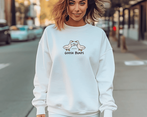 Goose Bumps Funny Cute Embroidered, Unisex Sweatshirt, Hoodie EM1709S