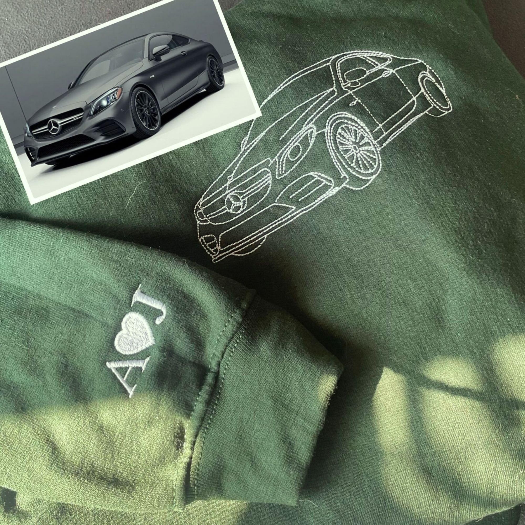 Custom Embroidered Car Hoodie, Sweatshirt em1