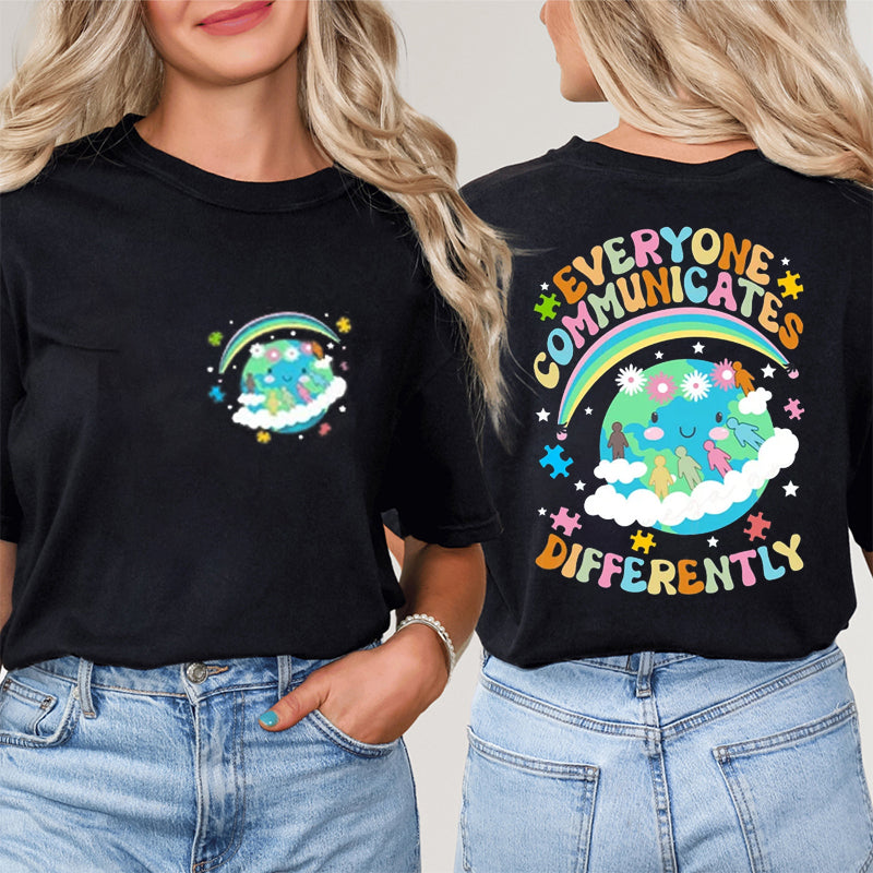 Personalized Teacher's Name Grow With The Flow Teacher Two Sided T-Shirt 2MAT68