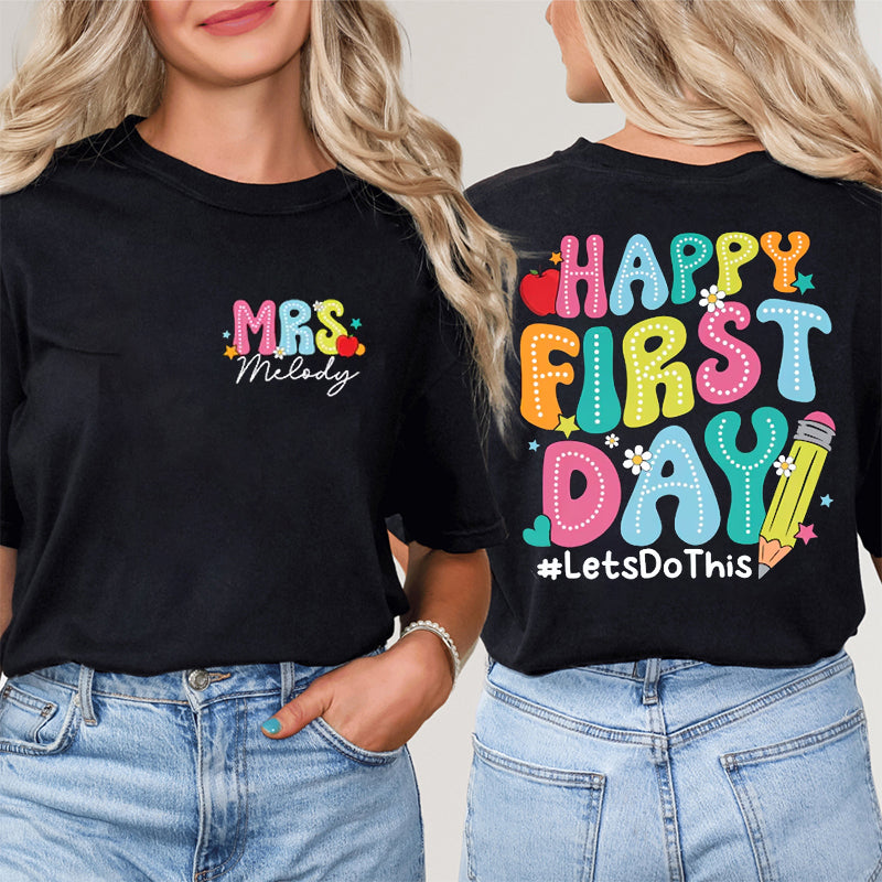 Personalized Es Un Buen D?a Para Hablar Espa?ol Spanish Teacher Two Sided T-Shirt 2MAT68