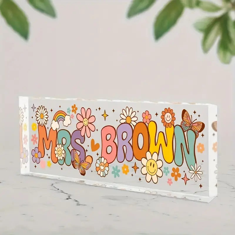 Custom Acrylic Desk Name Plate - Personalized Office Decor, Ideal Gift For Bosses, Teachers, Lawyers, Doctors & Colleagues - Perfect For Housewarming, Christmas, Thanksgiving, Birthdays CT2T8