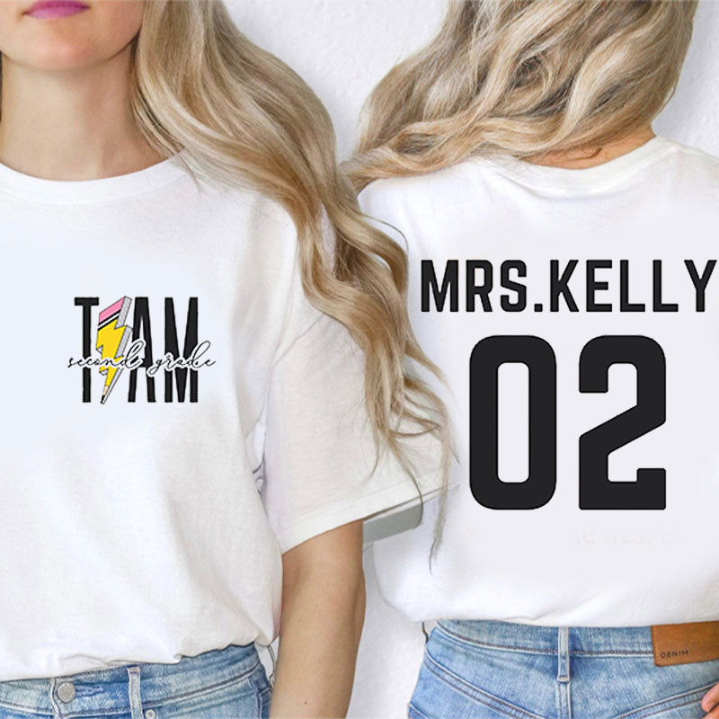 Personalized Music Teacher's Name In My Music Teacher Era Teacher Two Sided T-Shirt 2MAT68