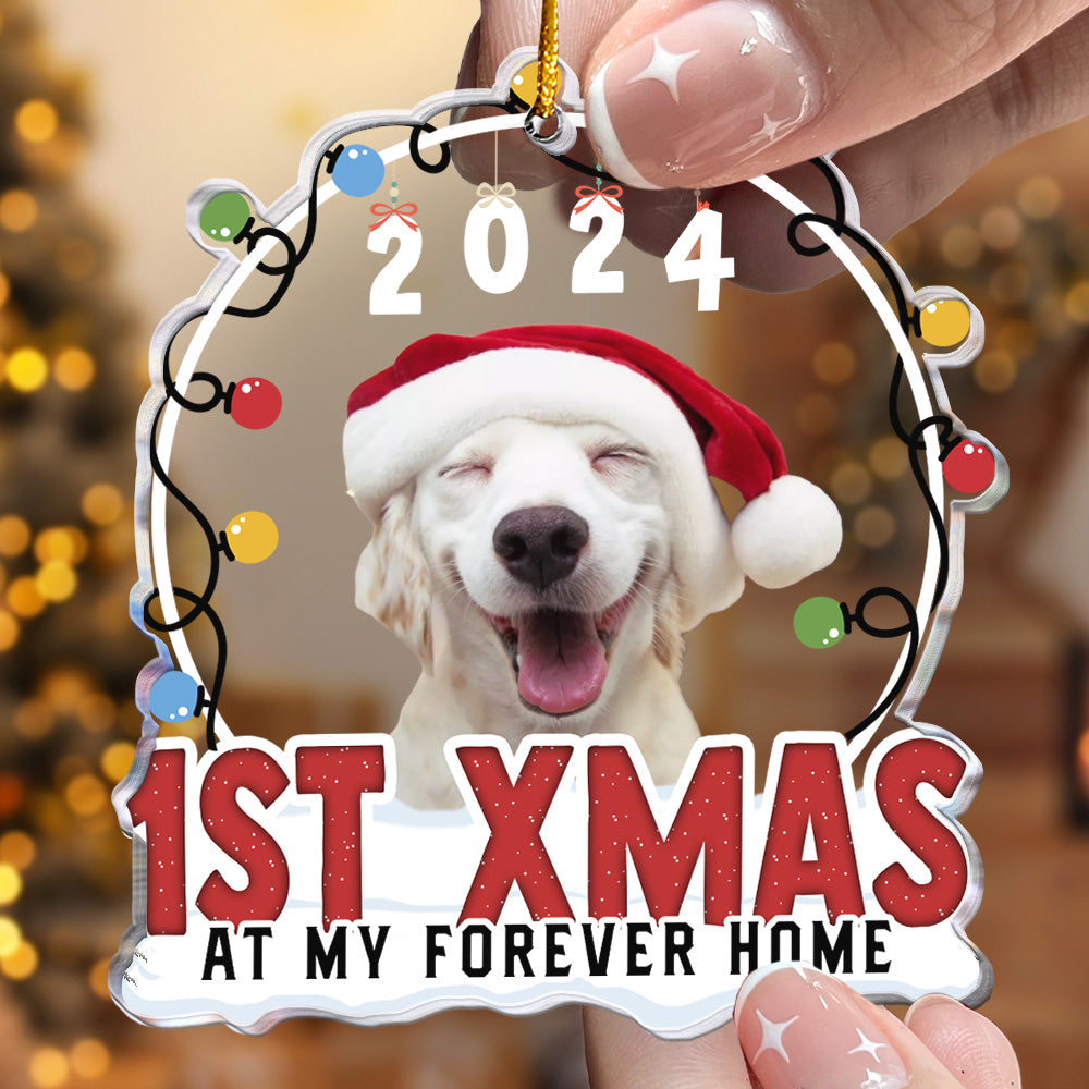 1st Xmas At My Forever Home - Personalized Acrylic Photo Ornament ORN0810