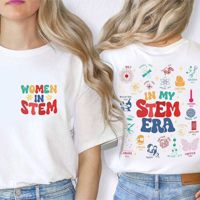 Cool Science In My Stem Era Teacher Two Sided T-Shirt inmy