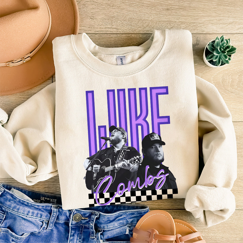 Luke country neon checkered Shirt, trending county Shirt, combs Shirt, country music Shirt, combs shirt Shirt MS0410 02