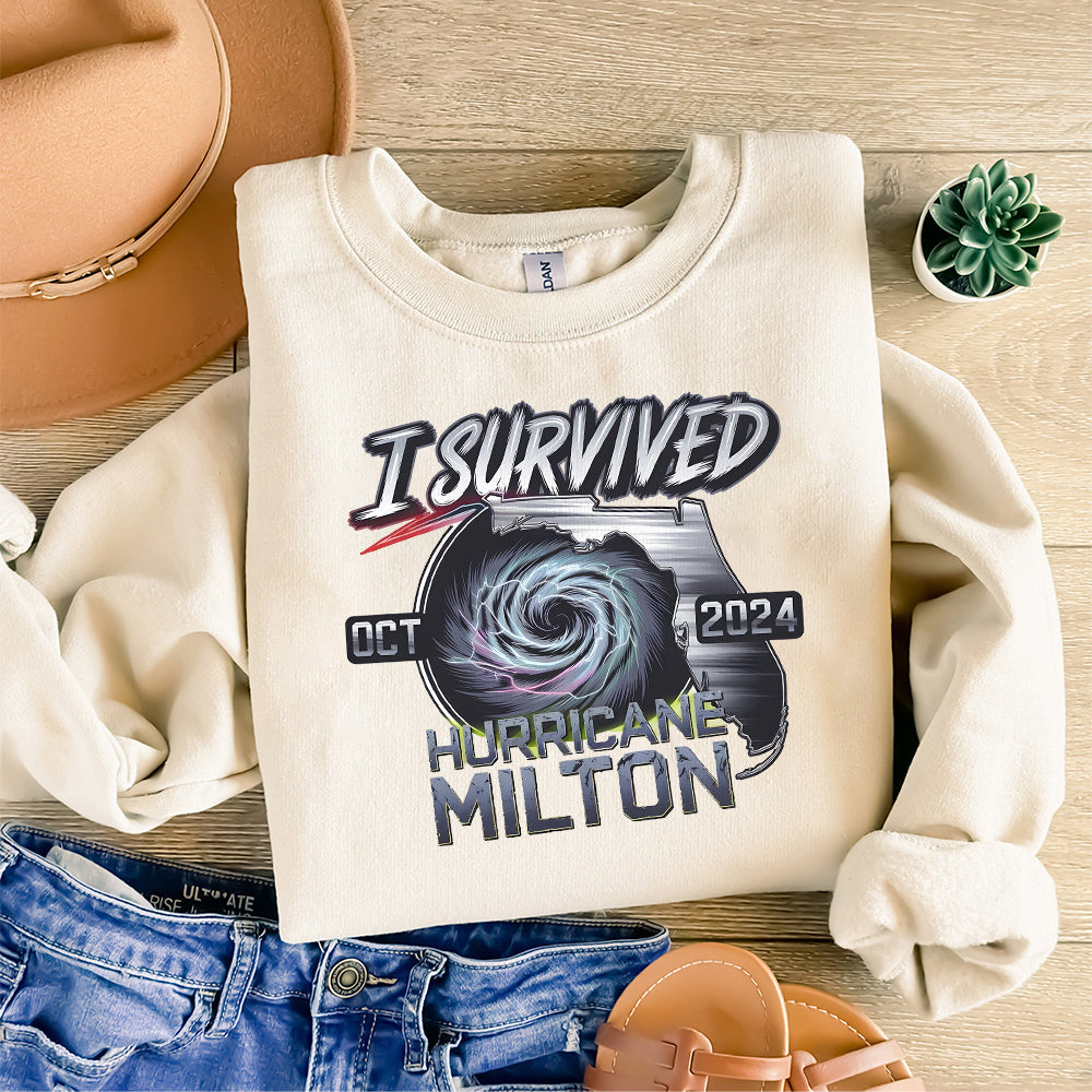 Hurricane Milton Survivor Unisex Shirt, Resilience Tee, I Survived Hurricane Milton 2024, Survivor Gift Shirt, Florida Strong Shirt TD1710 05