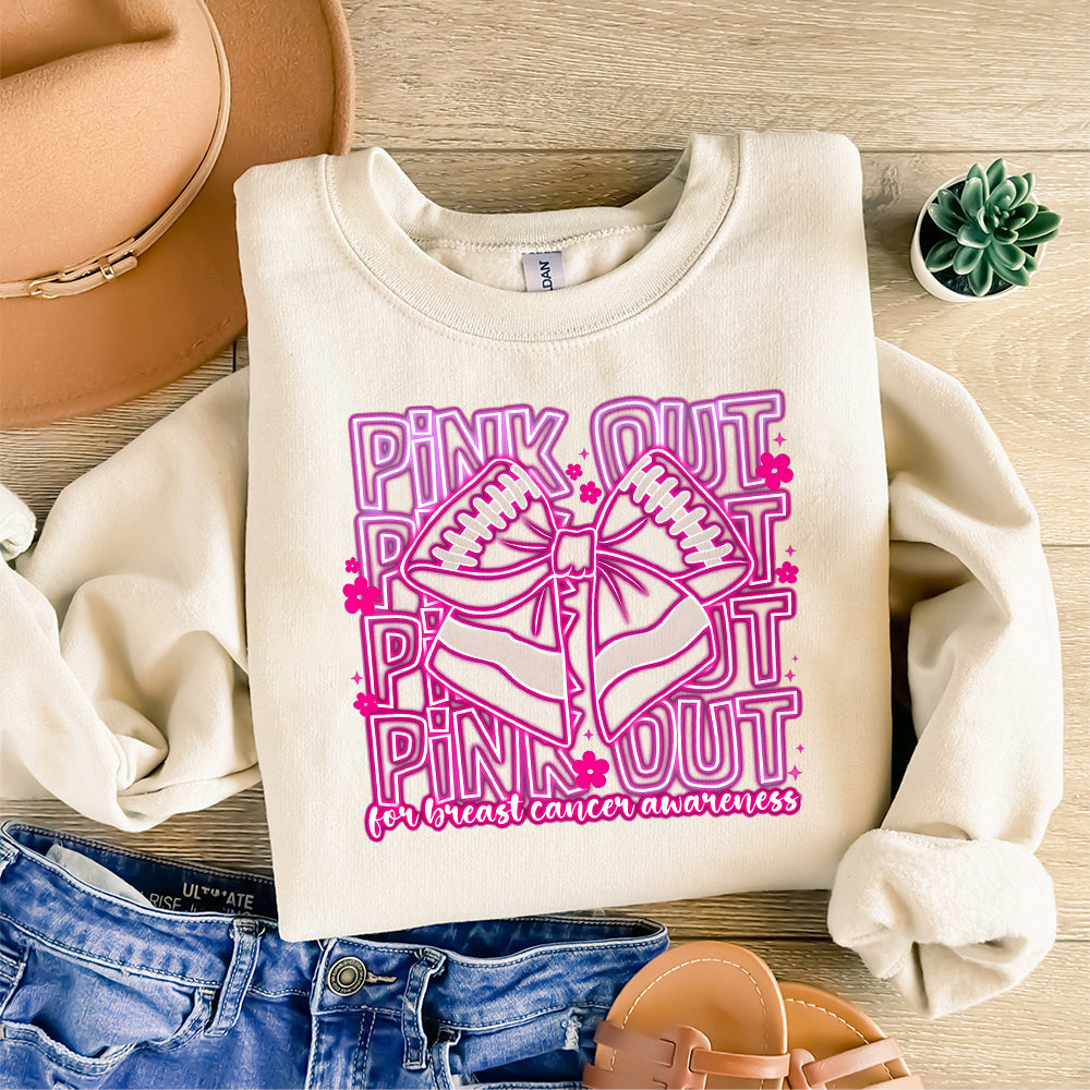 Neon Football Pink Out png, Breast Cancer Football Png, Breast Cancer Awareness PNG, Pink Ribbon, Game Day png, Football Mom, Tackle Cancer PNG2709 02 NPN