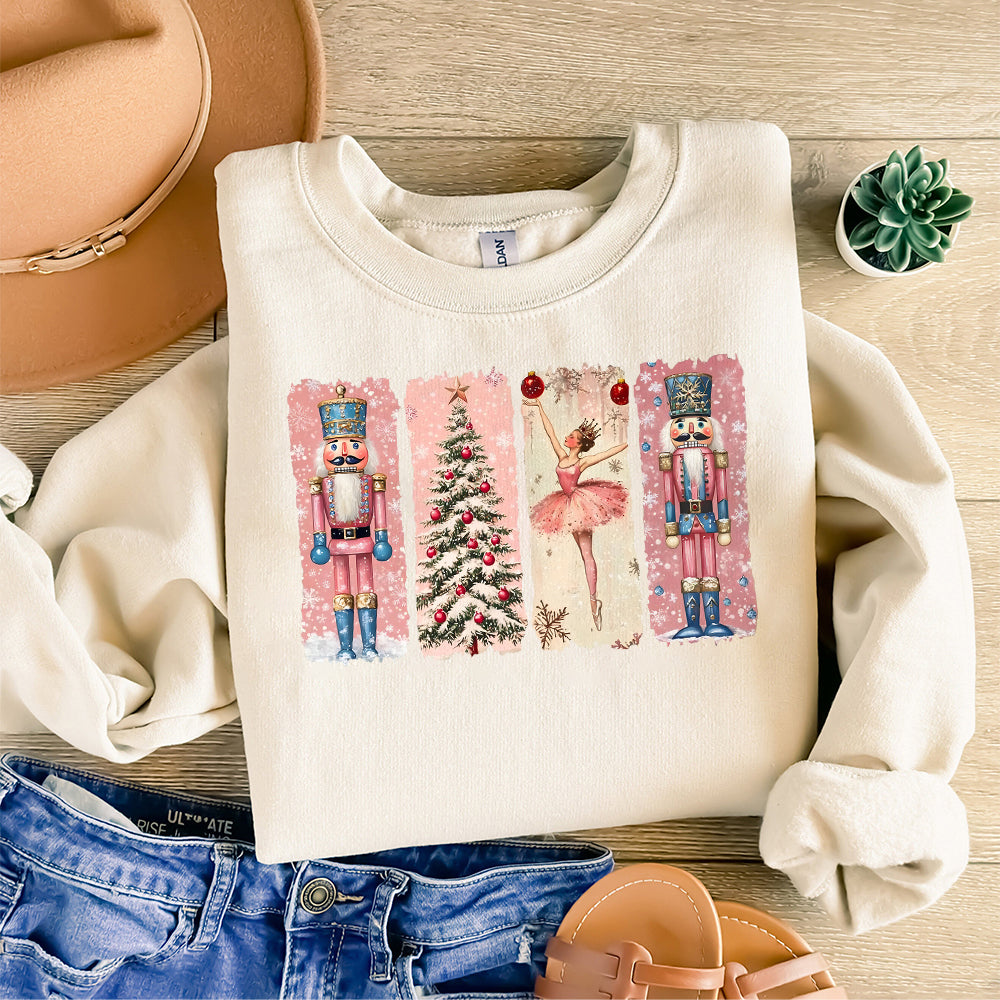 Retro Nutcracker Christmas PNG, Preppy Christmas Png, Holiday Vibes Png, Nutcracker Ballet Png, Christmas Tree, Pink Christmas, Sublimation S124