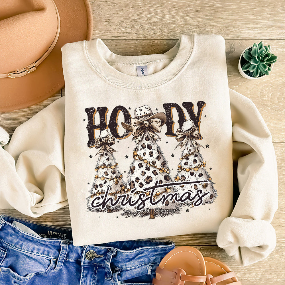 Howdy Christmas Png, Western Christmas Png, Retro Christmas Tree Png, Cowboy Christmas Png, Christmas Cowgirl, Coquette Christmas Png Design S145