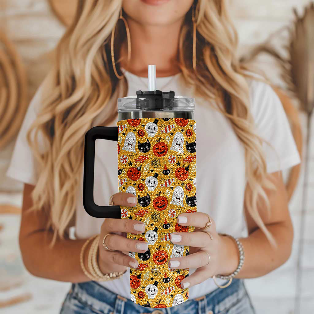 Ghost 40oz Rhinestone Tumbler, Halloween Ghostie Bling Tumbler, Halloween Gift Idea, Ghost Season Fall Cup, Cute Ghost Tumbler, Bling Cup TUM2908