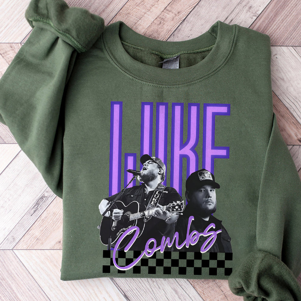 Luke country neon checkered Shirt, trending county Shirt, combs Shirt, country music Shirt, combs shirt Shirt MS0410 02