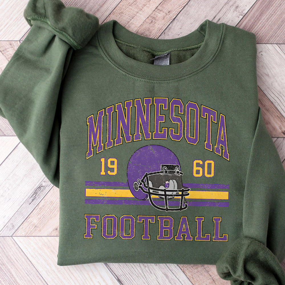 Vintage Minnesota Sweatshirt For Him, Minnesota Football Gift For Women, Retro Minnesota Football Sweater, Minnesota Football Crewneck SP1010 10